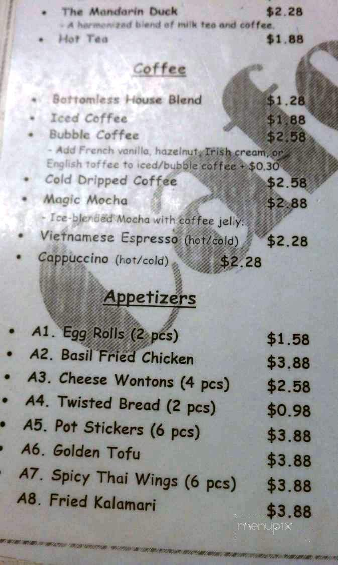 Cafe 88 - Stillwater, OK menu_pic