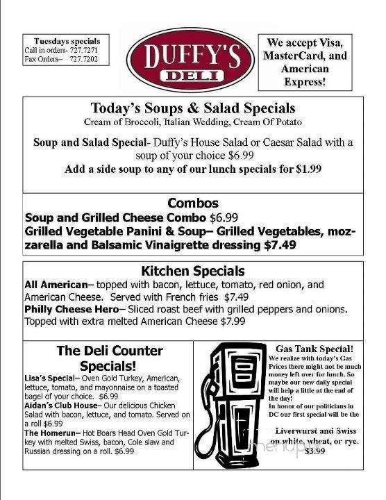 Duffy's Deli - Riverhead, NY menu_pic