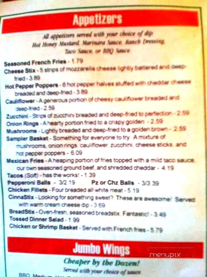 Jim & Sue's Pizza - Albion, PA menu_pic