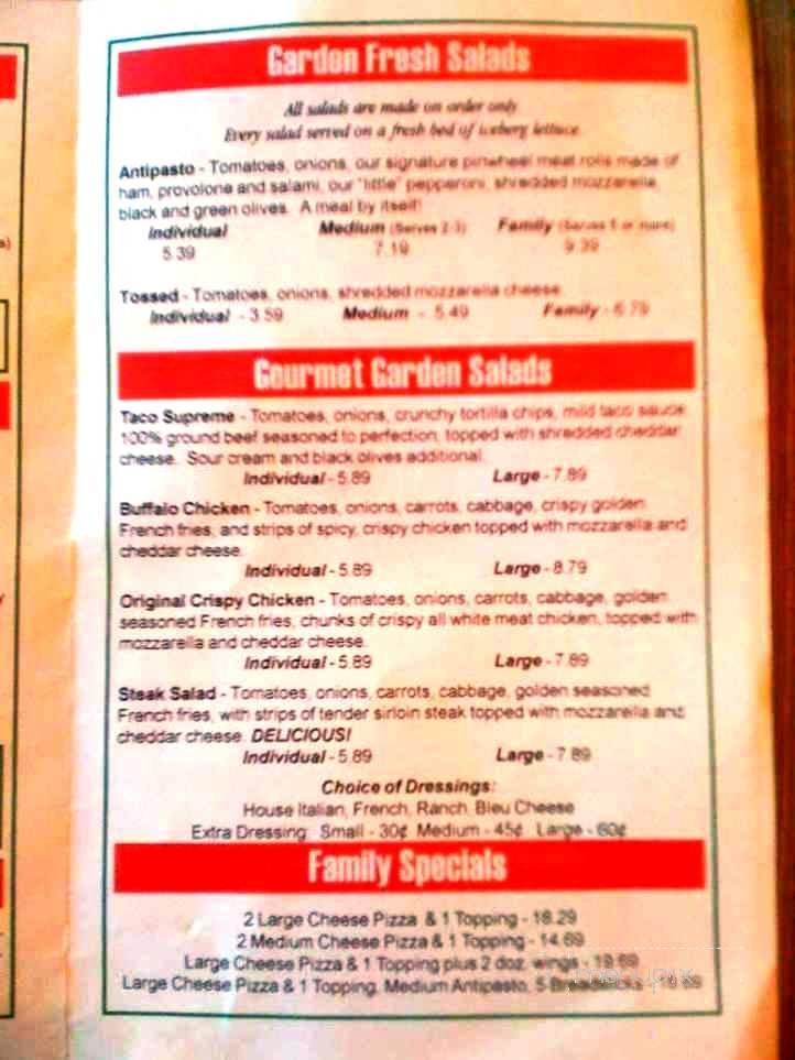 Jim & Sue's Pizza - Albion, PA menu_pic