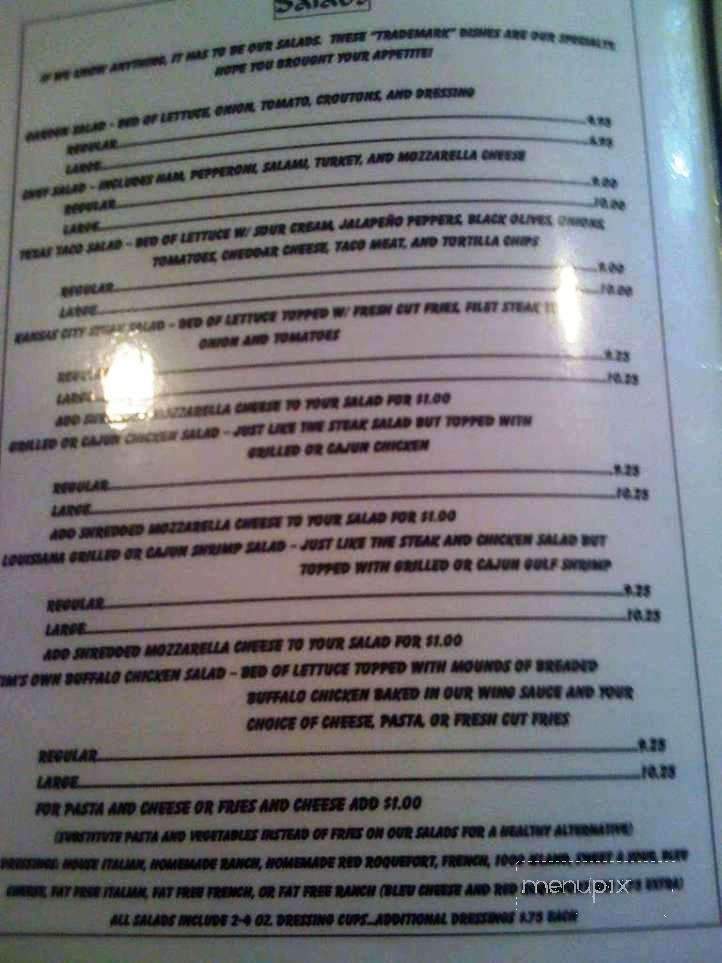 Tim's American Cafe - Altoona, PA menu_pic