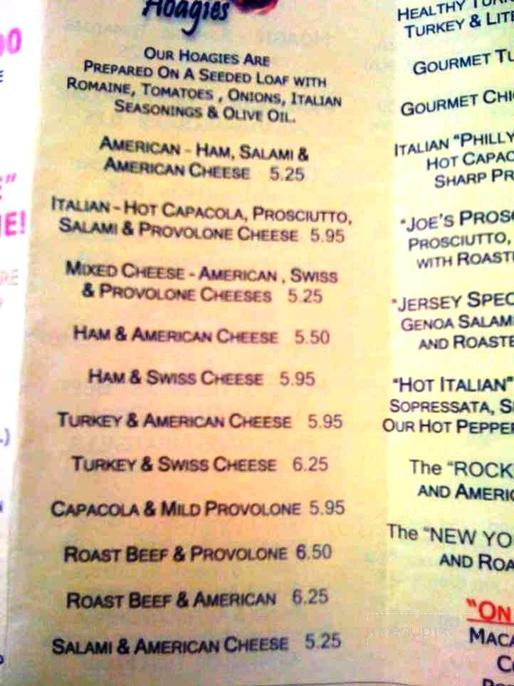 Jersey Joe's Hoagies and Sandwiches - West Berlin, NJ menu_pic