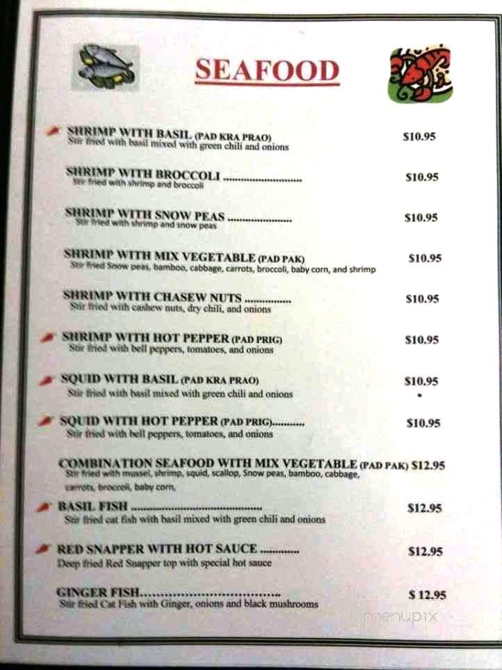 Thai Hut - Glendale, CA menu_pic