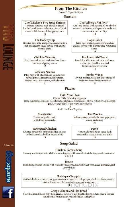 Vivo Rooftop Lounge - Dana Point, CA menu_pic