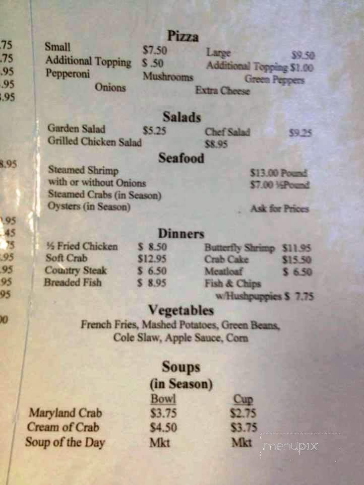 Winters Run Inn Incorporated - Joppa, MD menu_pic
