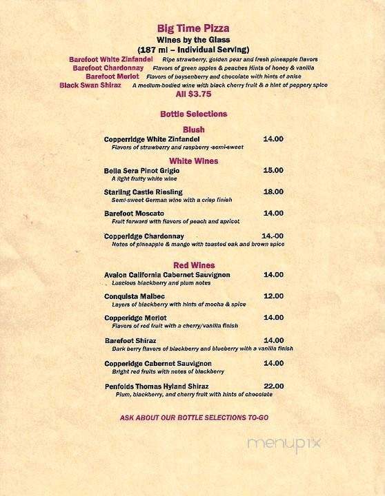 Big Time Pizza - Keystone, SD menu_pic