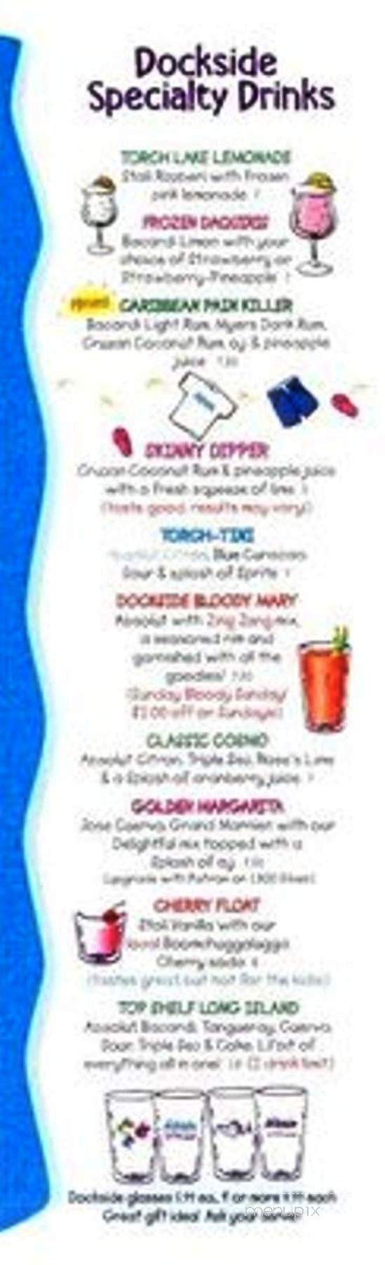 Dockside-Torch Lake - Bellaire, MI menu_pic