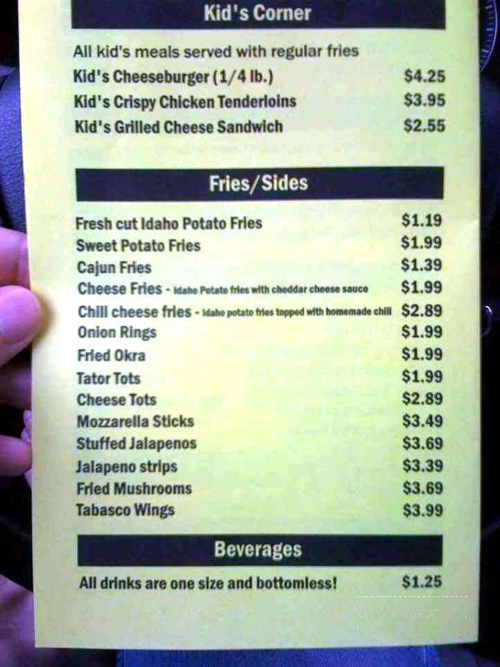 Simply Burgers - Arlington, TX menu_pic