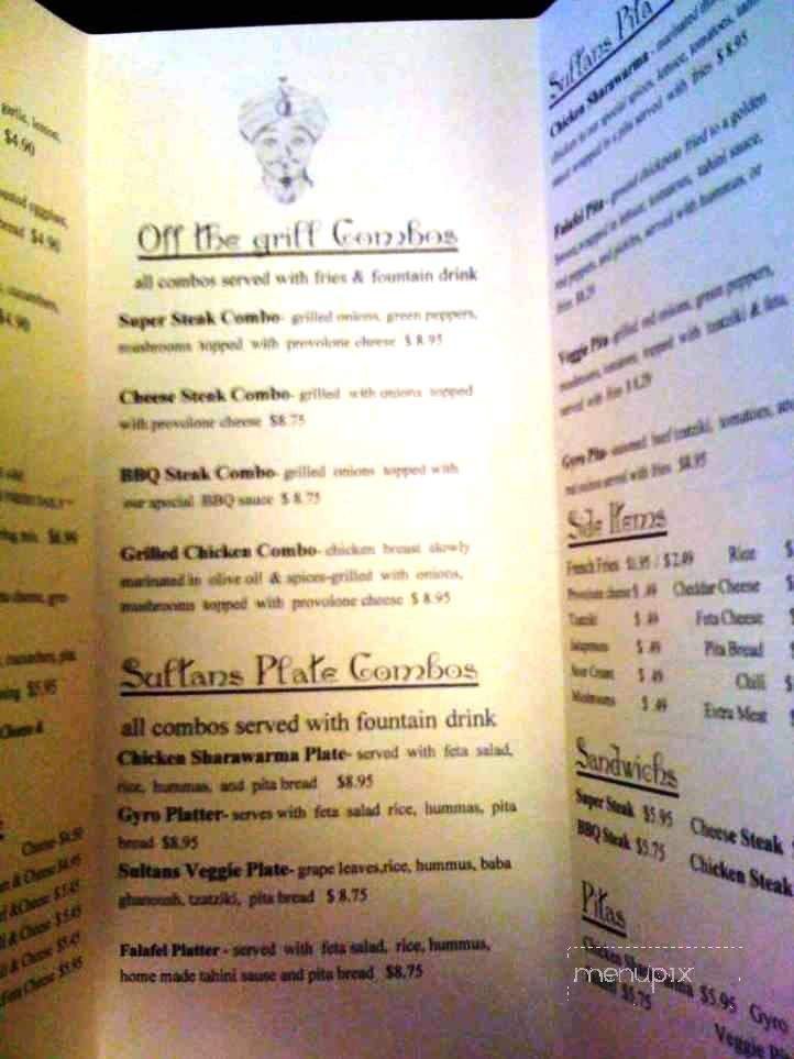 Sultan Cafe & Grill - Lafayette, LA menu_pic