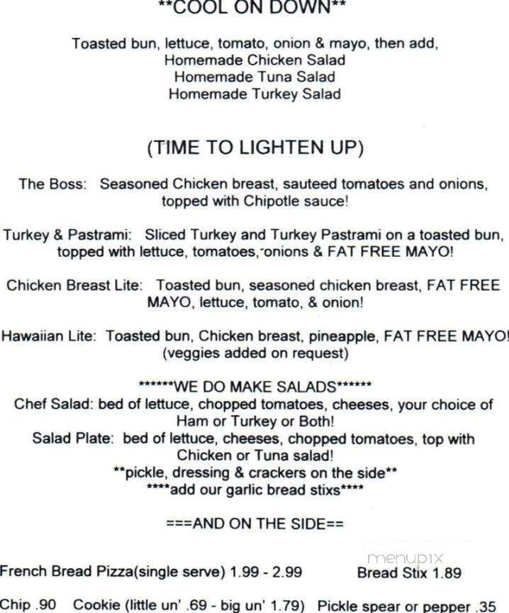 Alvin Ord's Sandwich Shop - Weatherford, TX menu_pic