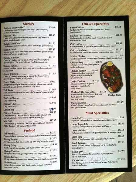 Bombay at the Beach - Myrtle Beach, SC menu_pic
