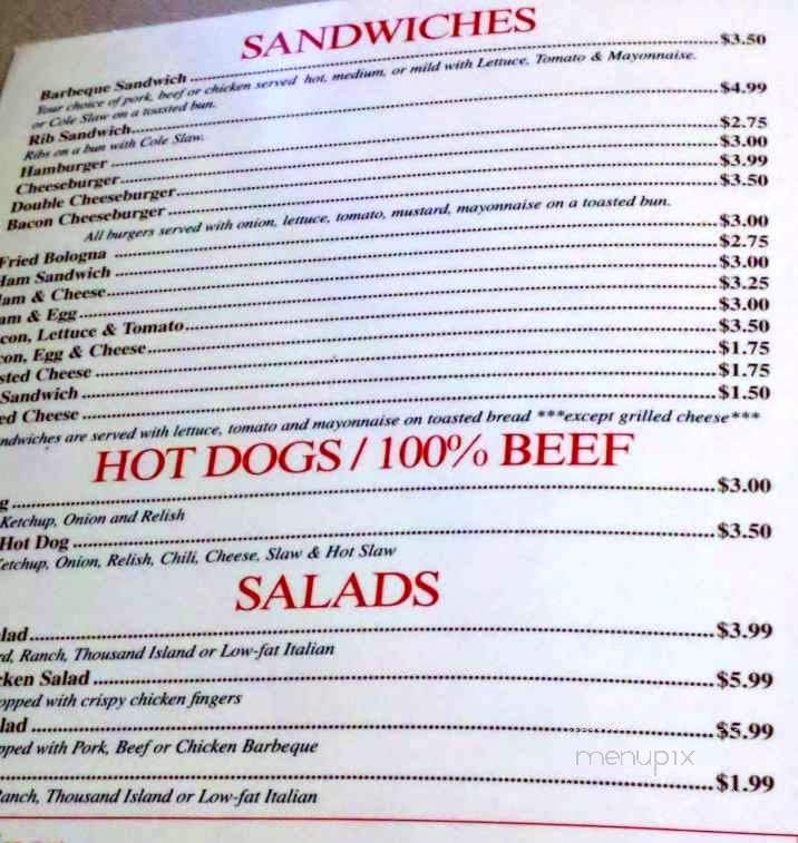 Couch Barbecue - Ooltewah, TN menu_pic