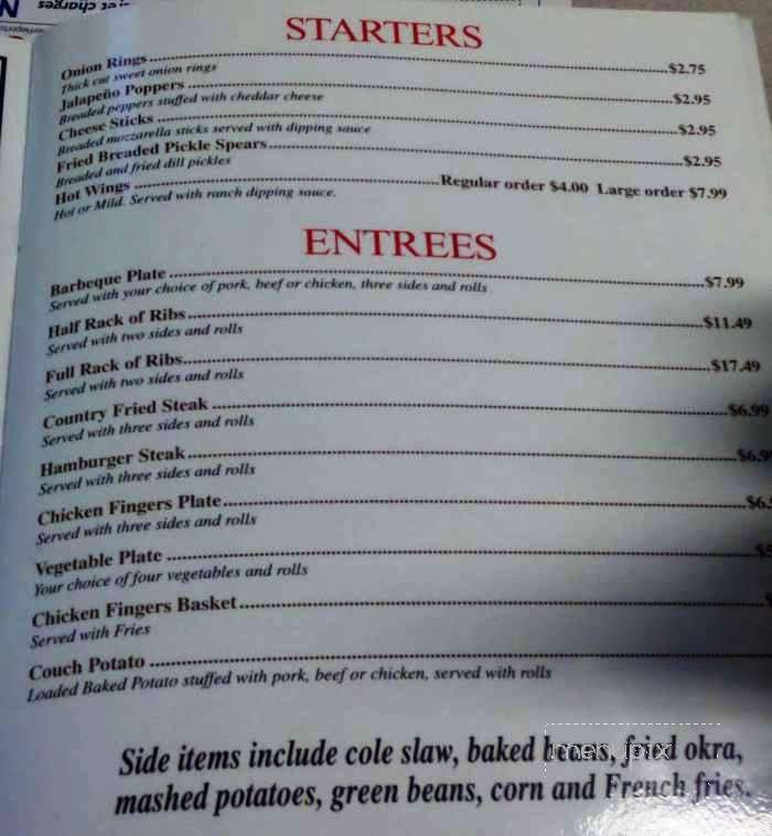 Couch Barbecue - Ooltewah, TN menu_pic