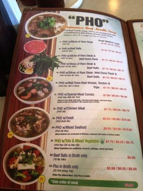 Pho 777 - Honolulu, HI menu_pic