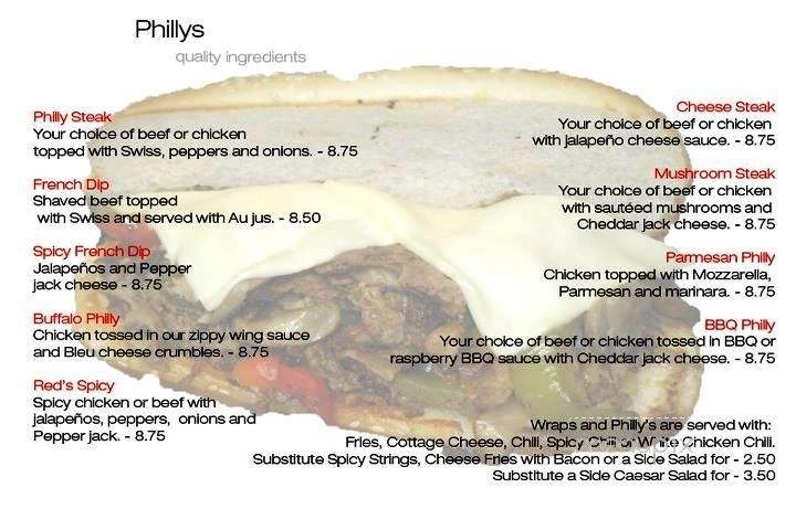 Red's Public House - Cedar Rapids, IA menu_pic