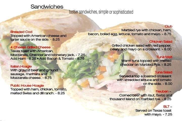 Red's Public House - Cedar Rapids, IA menu_pic