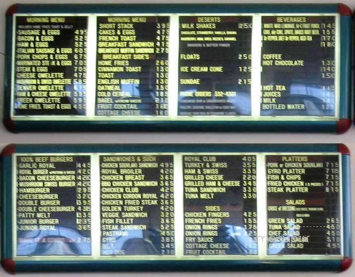 Royal Eatery - Salt Lake City, UT menu_pic