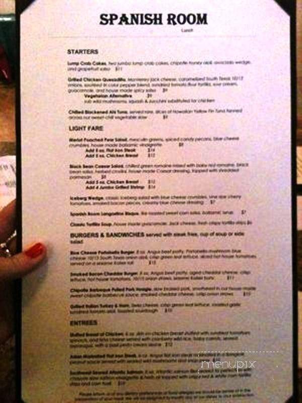 Spanish Room - Mcallen, TX menu_pic