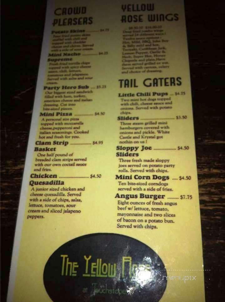 Yellow Rose Cafe & Billiards - Charlotte, NC menu_pic