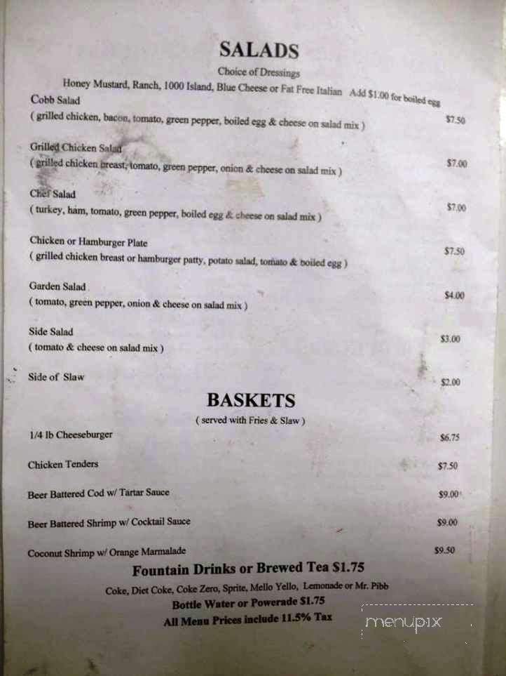 Boardwalk Bills Bar & Grill - Myrtle Beach, SC menu_pic