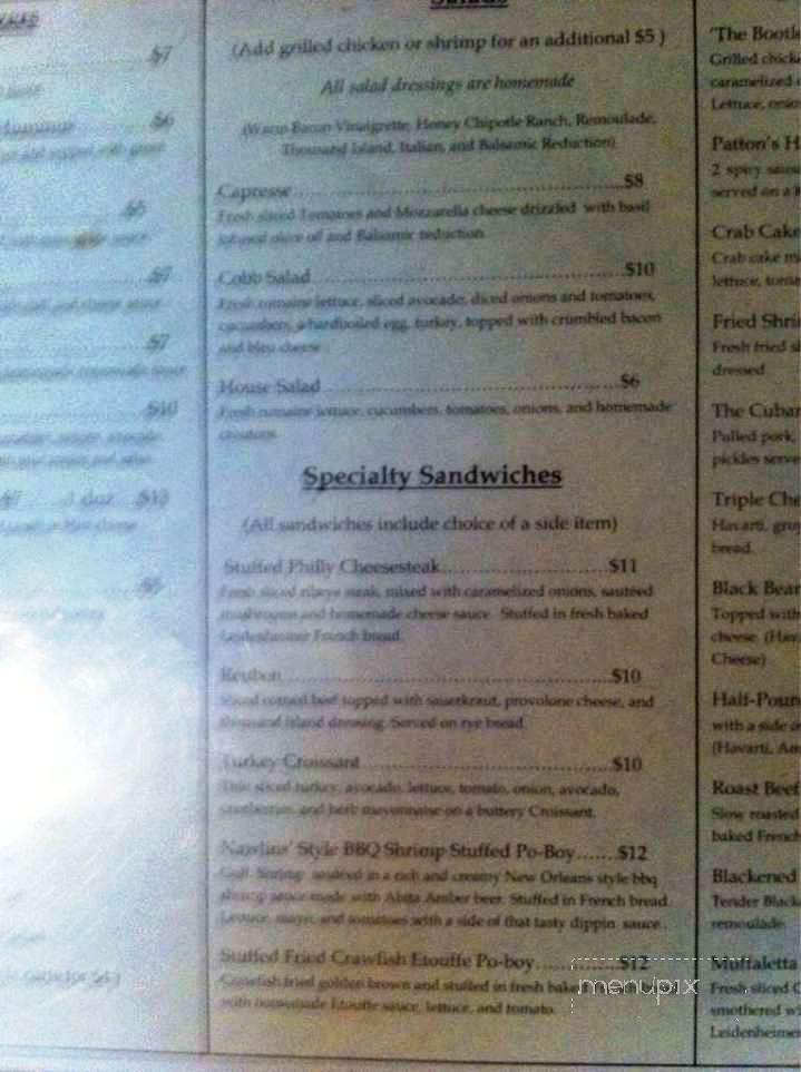 Bootlegger's Bar & Grille - New Orleans, LA menu_pic