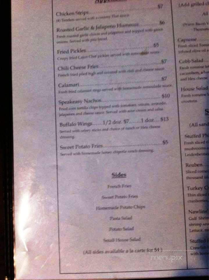 Bootlegger's Bar & Grille - New Orleans, LA menu_pic