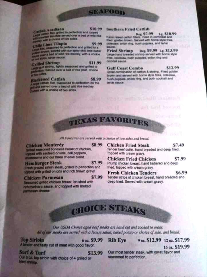 Online Menu of Cedar Tree Restaurant, Jasper, TX