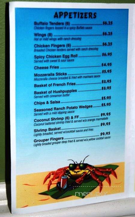 Coconuts Tiki Bar - North Myrtle Beach, SC menu_pic