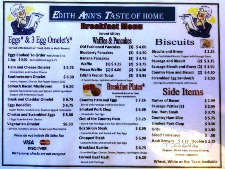 Edith Ann's - Huntsville, AL menu_pic