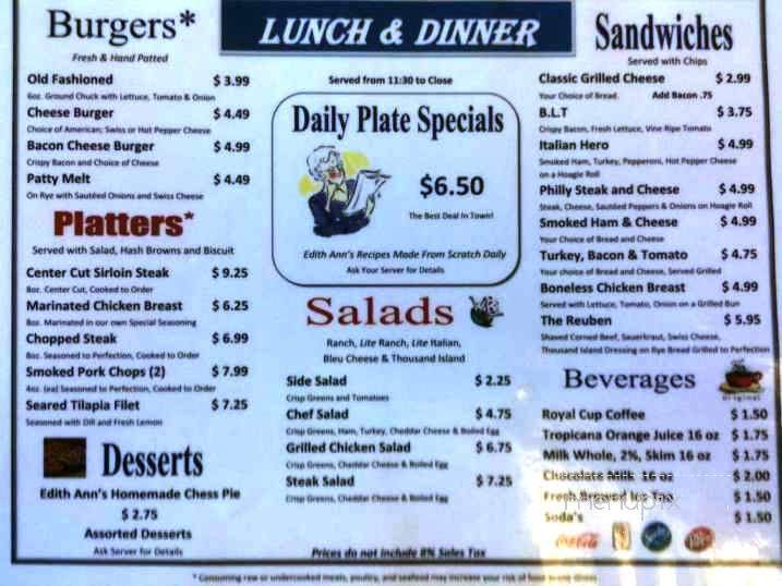 Edith Ann's - Huntsville, AL menu_pic