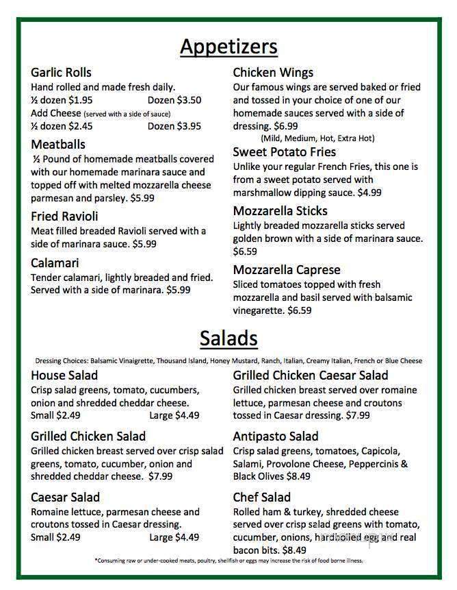 Lorenzo's Pizza, Pasta & Subs - Belton, MO menu_pic