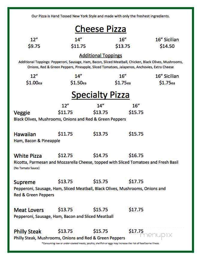 Lorenzo's Pizza, Pasta & Subs - Belton, MO menu_pic