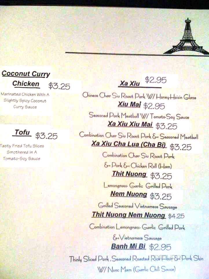 Le Bakery - Biloxi, MS menu_pic