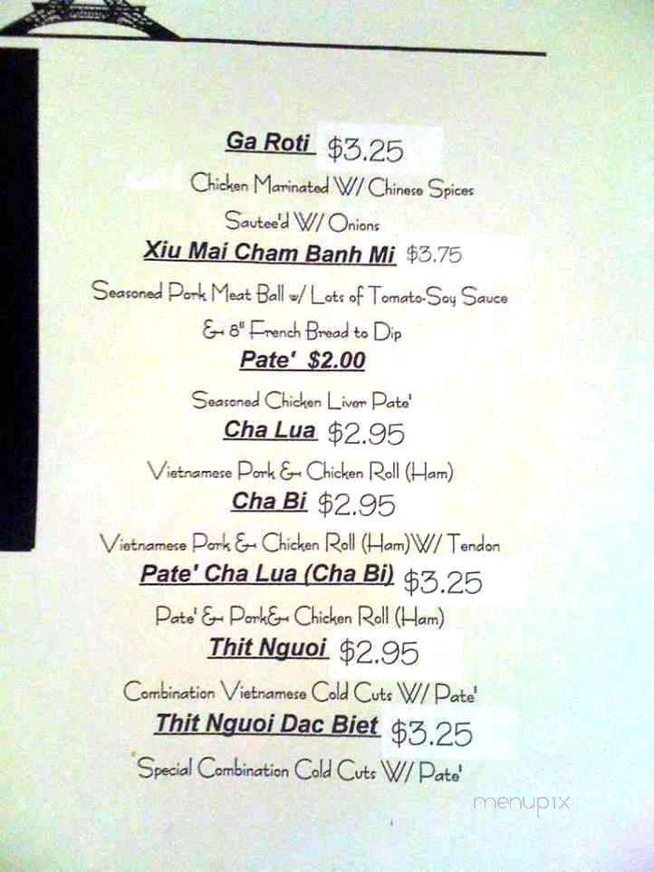 Le Bakery - Biloxi, MS menu_pic