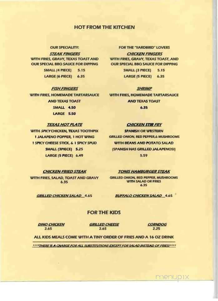 Charcoal House - San Angelo, TX menu_pic
