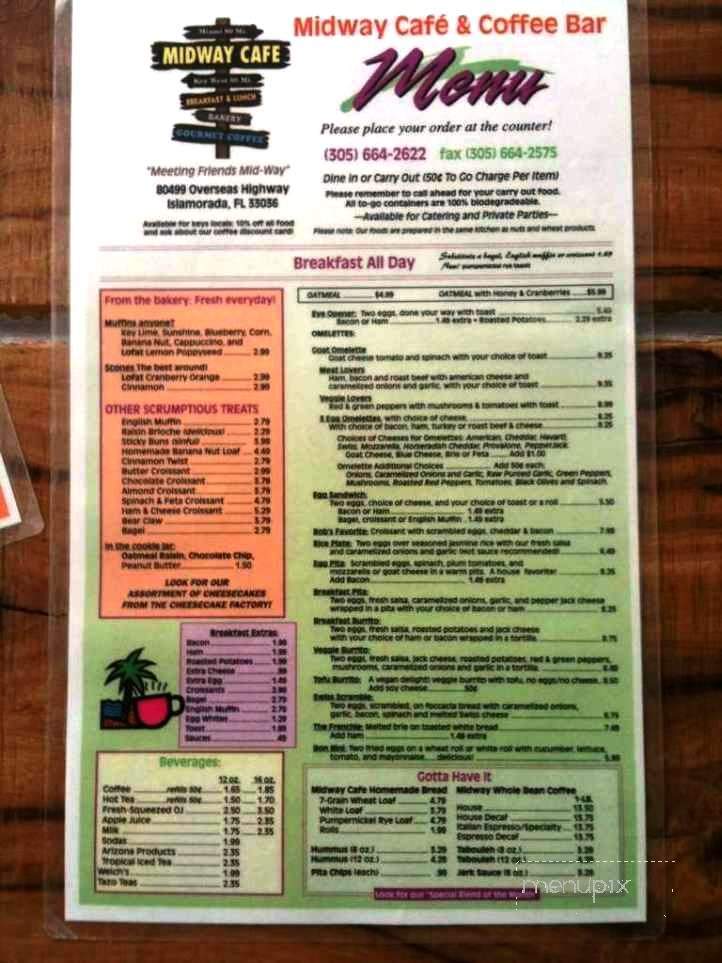 Midway Cafe - Islamorada, FL menu_pic