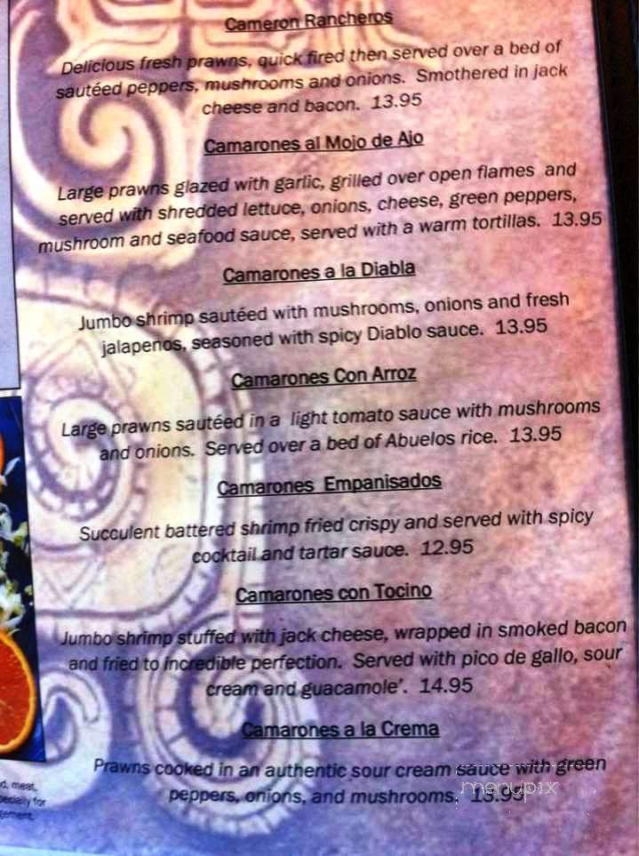 Nuevo Vallarta - Pullman, WA menu_pic