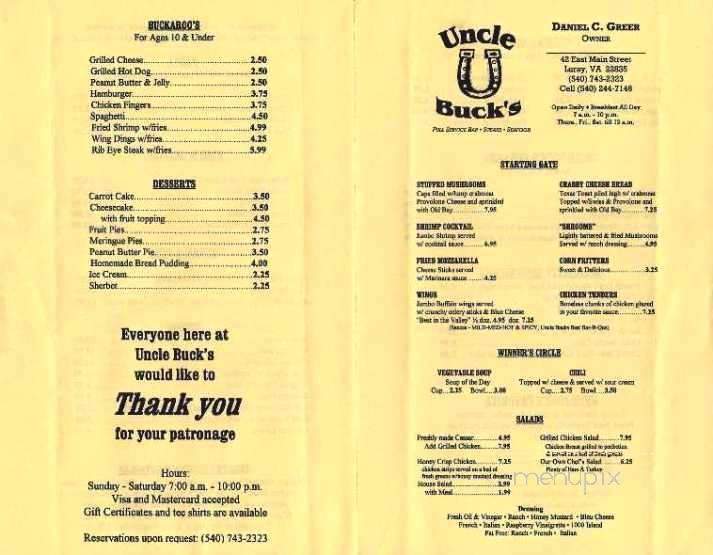 /4614454/Uncle-Bucks-Family-Restaurant-Luray-VA - Luray, VA