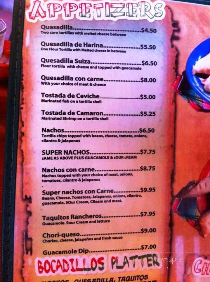 La Hacienda Mexican Grill - Sausalito, CA menu_pic