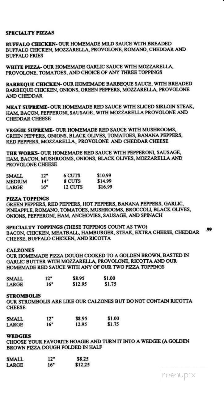 Pizza Pescara - Pittsburgh, PA menu_pic