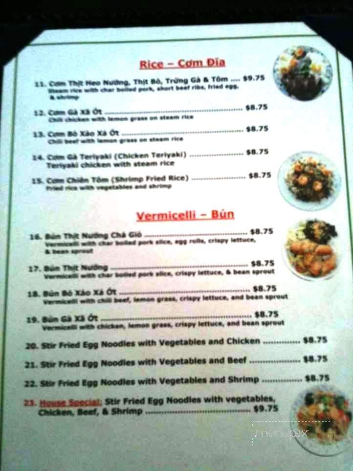 Pho Van - Spokane, WA menu_pic