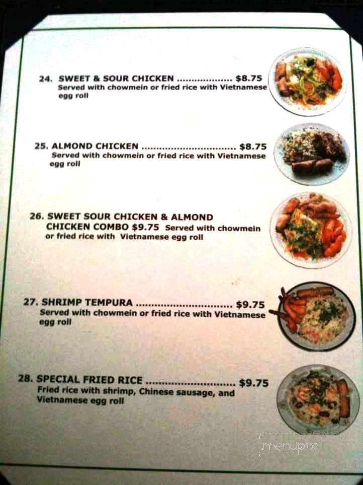 Pho Van - Spokane, WA menu_pic
