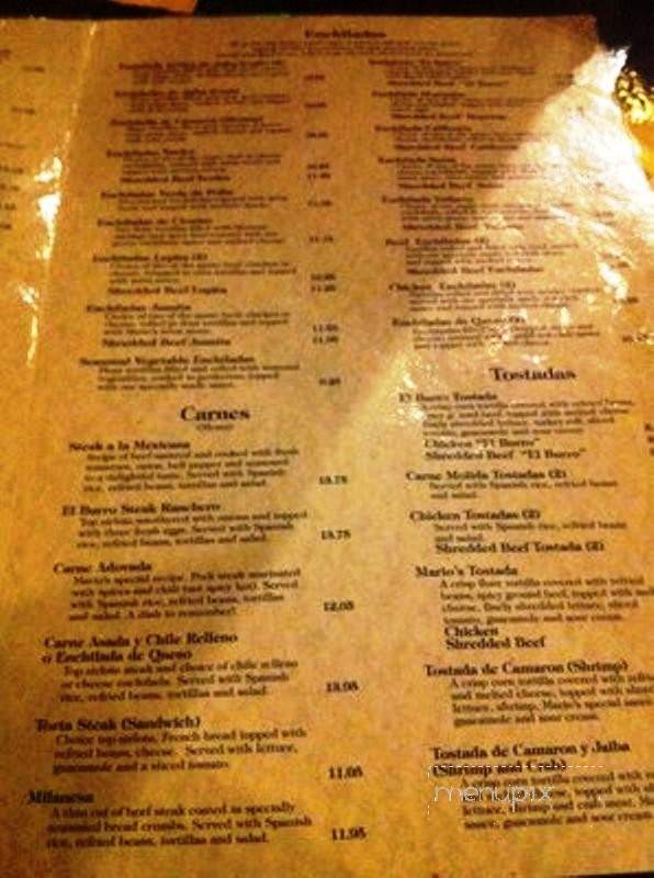 El Burro - Campbell, CA menu_pic