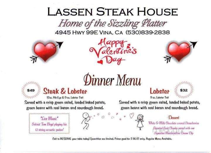 /5564155/Lassen-Steakhouse-Menu-Vina-CA - Vina, CA