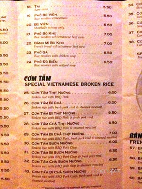 Mr Pho - Oceanside, CA menu_pic
