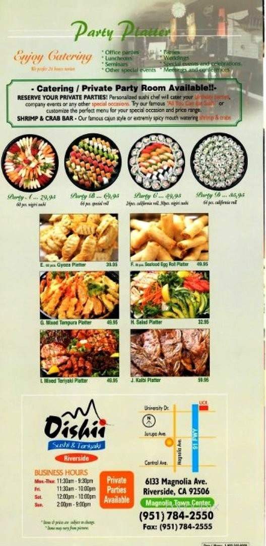 Oishii Sushi - Hayward, CA menu_pic