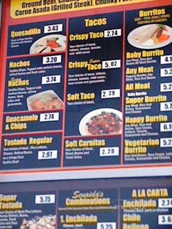 Taqueria Senaida's - Hayward, CA menu_pic
