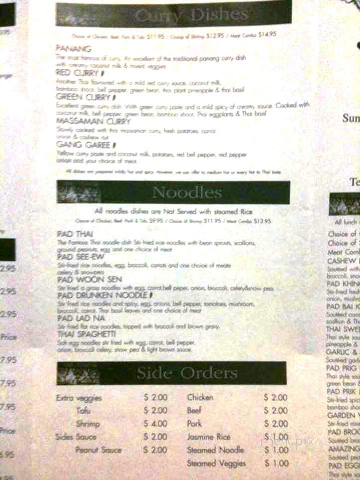 Tuptim Thai - Jacksonville, FL menu_pic