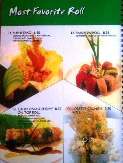2 Die For Sushi - Canoga Park, CA menu_pic