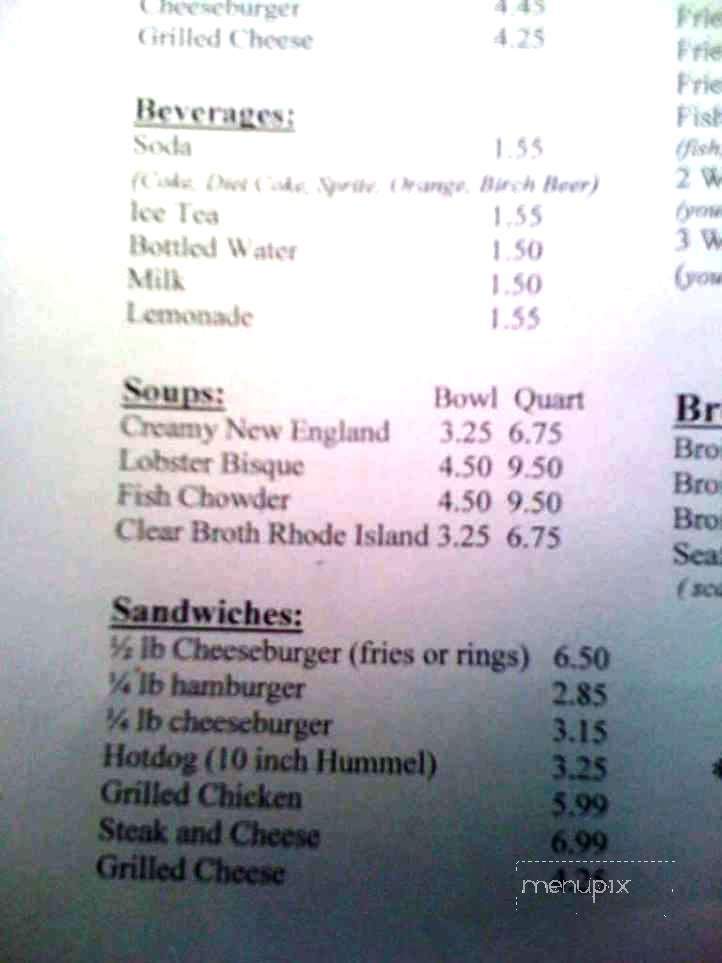 Clam Castle - Madison, CT menu_pic
